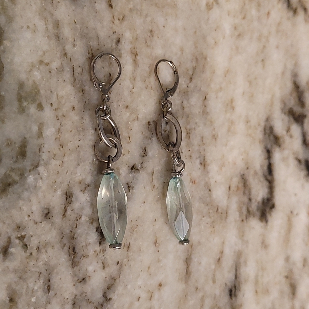 Beautiful light blue silver dangles - Picture 2 of 5